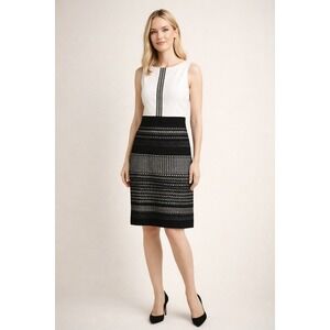 Weill Black & White Sheath Dress 10